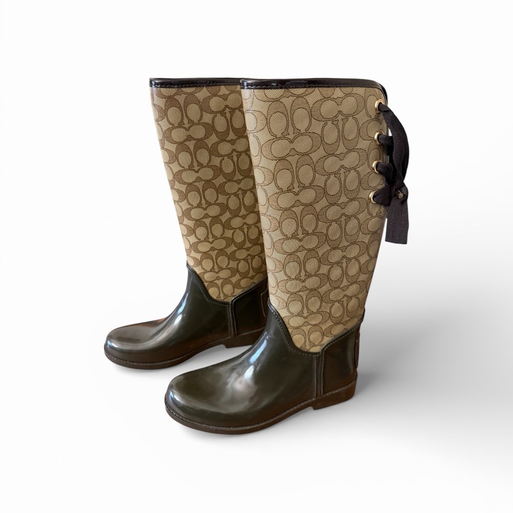 Coach Tristee Signature C Rainboots with Box - Picture 5 of 10
